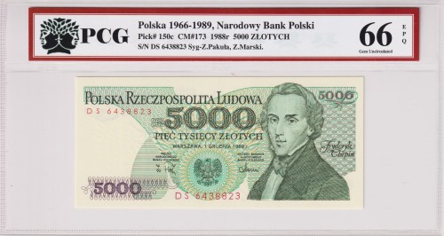 Polska 5000 Złotych CM-173 P-150c 1988 PCG 66 A.jpg