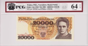 Polska PRL 20.000 Złotych CM-175b P-152a 1989 PCG 64