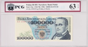 Polska III RP 100.000 Złotych CM-178b P-154a 1990 PCG 63