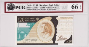 Polska III RP 20 Złotych CM-KL4 P-181 2009 PCG 66