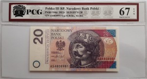Poland III RP 20 Złotych P-184a 2012 PCG 67