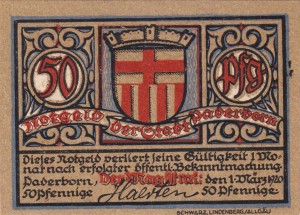 Paderborn 50 Pf G-P1.4 1.3.1920 aUNC