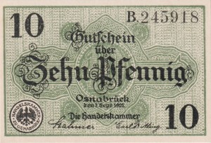 Osnabruck 10 Pf G-O26.4a 1.9.1921 UNC