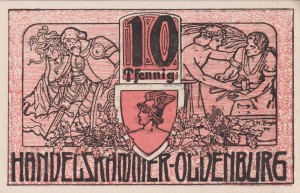 Oldenburg 10 Pf G-O19.3 1.12.1918 aUNC