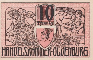 Oldenburg 10 Pf G-O19.5 1.12.1918 aUNC