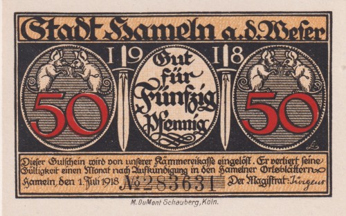 Hameln 50 Pf G-H8 1.7.1918 UNC A.jpg