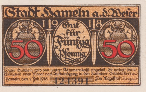 Hameln 50 Pf G-H8 1.7.1918 aUNC A.jpg