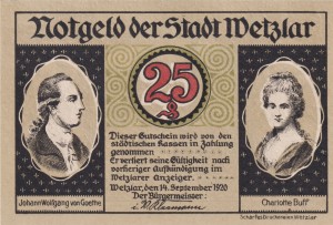 Wetzlar 25 Pf G-W36.5 14.9.1920 aUNC