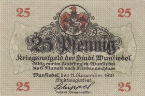 Wunsiedel 25 Pf G-W66.2a 11.11.1918 UNC