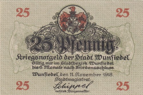 Wunsiedel 25 Pf G-W66.2a 11.11.1918 UNC A.jpg
