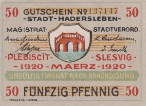 Hadersleben 50 Pf G-H1.6 3.1920 aUNC