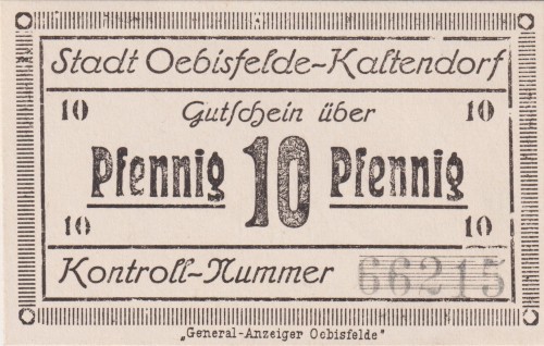 Oebisfelde - Kaltendorf 10 Pf G-O11.1  aUNC A.jpg