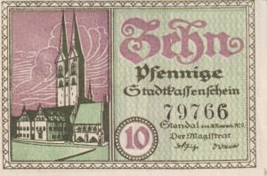 Stendal 10 Pf G-S109.4 30.11.1920 aUNC