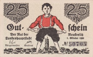 Neustettin 25 Pf G-N39.2 1.10.1920 aUNC