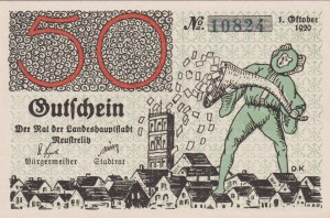 Neustettin 50 Pf G-N39.2 1.10.1920 UNC