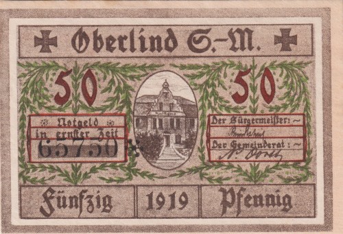 Oberlind 50 Pf G-O6.4 1919 aUNC A.jpg