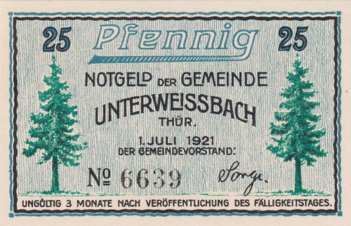 Unterweissbach 25 Pf G-U9.2 1.7.1921 UNC A.jpg