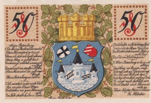 Rothenburg 50 Pf G-R47.1b 1.1.1920 aUNC 