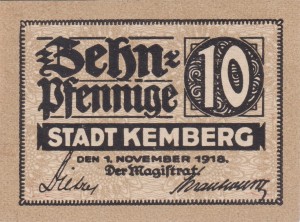 Kemberg 10 Pf G-K19.1b 1.11.1918-31.12.1920 aUNC 