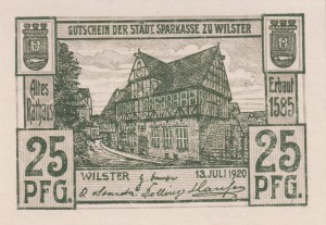 Wilster 25 Pf G-W46.5a 13.7.1920 aUNC 