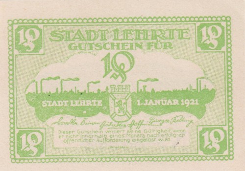 Lehrte 10 Pf G-L30.1 1.1.1921 aUNC A.jpg