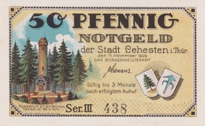 Lehesten 50 Pf G-L29.4 11.11.1920 UNC 