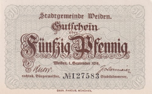 Weiden 50 Pf G-W18.4 1.9.1918 aUNC A.jpg