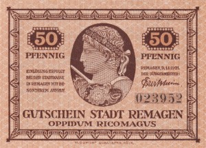 Remagen 50 Pf G-R24.2b 1.1.1921 UNC 