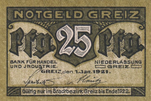 Greiz 25 Pf  1.1.1921-1922 aUNC A.jpg