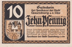 Lauenburg a.Elbe 10 Pf G-L18.1 aUNC 