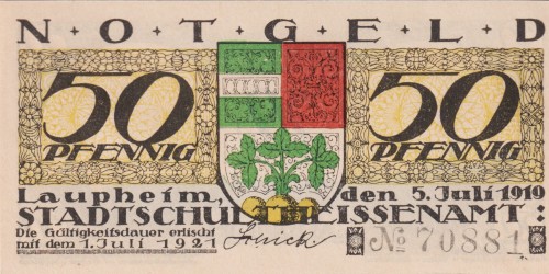 Laupheim 50 Pf G-L23.3 5.7.1919-1.7.1921 UNC A.jpg