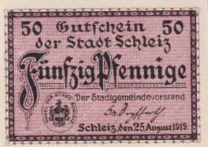 Schleiz 50 Pf G-S31.4 25.8.1919 UNC