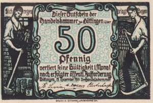 Gottingen 50 Pf G-G25.6 19.11.1920 UNC 