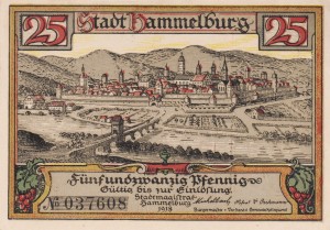 Hammelburg 25 Pf G-H10.4 1918 AU/UNC 