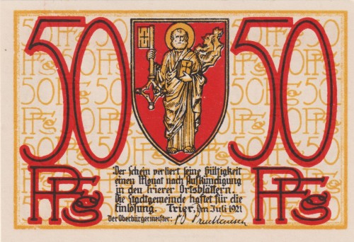 Trier 50 Pf G-T27.10 7.1921 aUNC A.jpg