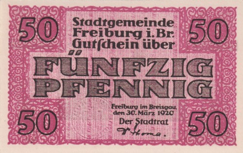 Freiburg 50 Pf G-F21.4 30.3.1920 UNC A.jpg