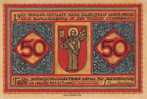 Trier 50 Pf G-T27.9 1.1921 aUNC