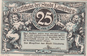 Luneburg 25 Pf G-L74.2  aUNC