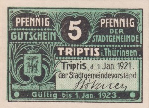 Triptis 50 Pf G-T28.3 1.1.1921-1.1.1923 aUNC