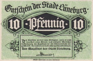 Luneburg 10 Pf G-L74.2a  aUNC