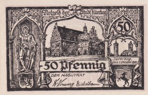 Juterbog 50 Pf G-J11.7 1.10.1920 aUNC
