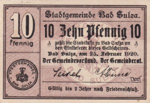 Sulza 10 Pf G-S129.7 25.2.1920 AU/UNC