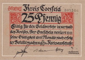 Coesfeld 25 Pf G-C23 UNC