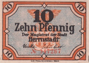 Herrnstadt 10 Pf G-H31.1b 31.12.1919 AU/UNC