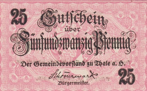 Thale a. Harz 25 Pf G-T7 1918-31.12.1921 aUNC A.jpg