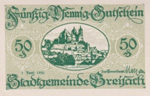 Breisach 50 Pf  G-B84.10 1.6.1920 UNC