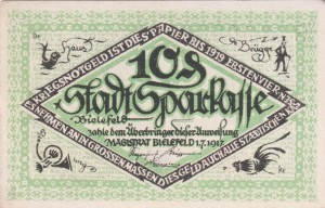 Bielefeld 10 Pf  G-B44.2a 1.7.1917-1919 aUNC