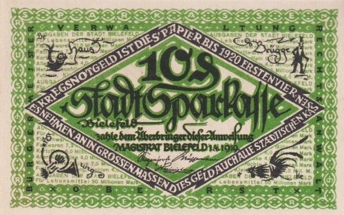 Bielefeld 10 Pf  G-B44.3a 1.7.1917-1920 aUNC A.jpg
