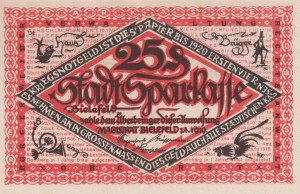 Bielefeld 25 Pf  G-B44.3b 1.7.1917-1920 aUNC