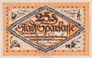 Bielefeld 25 Pf  G-B44.9d 1.4.1919-1921 aUNC
